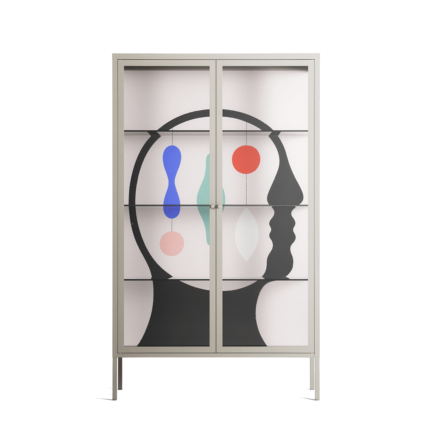 Équilibre_Intérieur - Cabinet - David Vanadia - Pebble - Clear glass