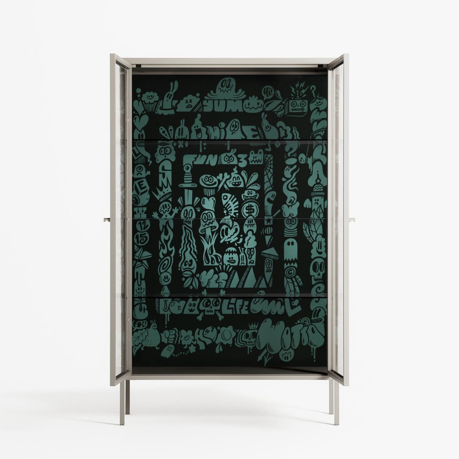 Optical Delusion - Cabinet - Craig Watkins - Pebble - Clear glass