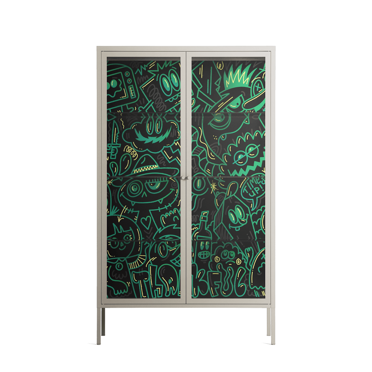 Thankful - Cabinet - Craig Watkins - Pebble - Clear glass