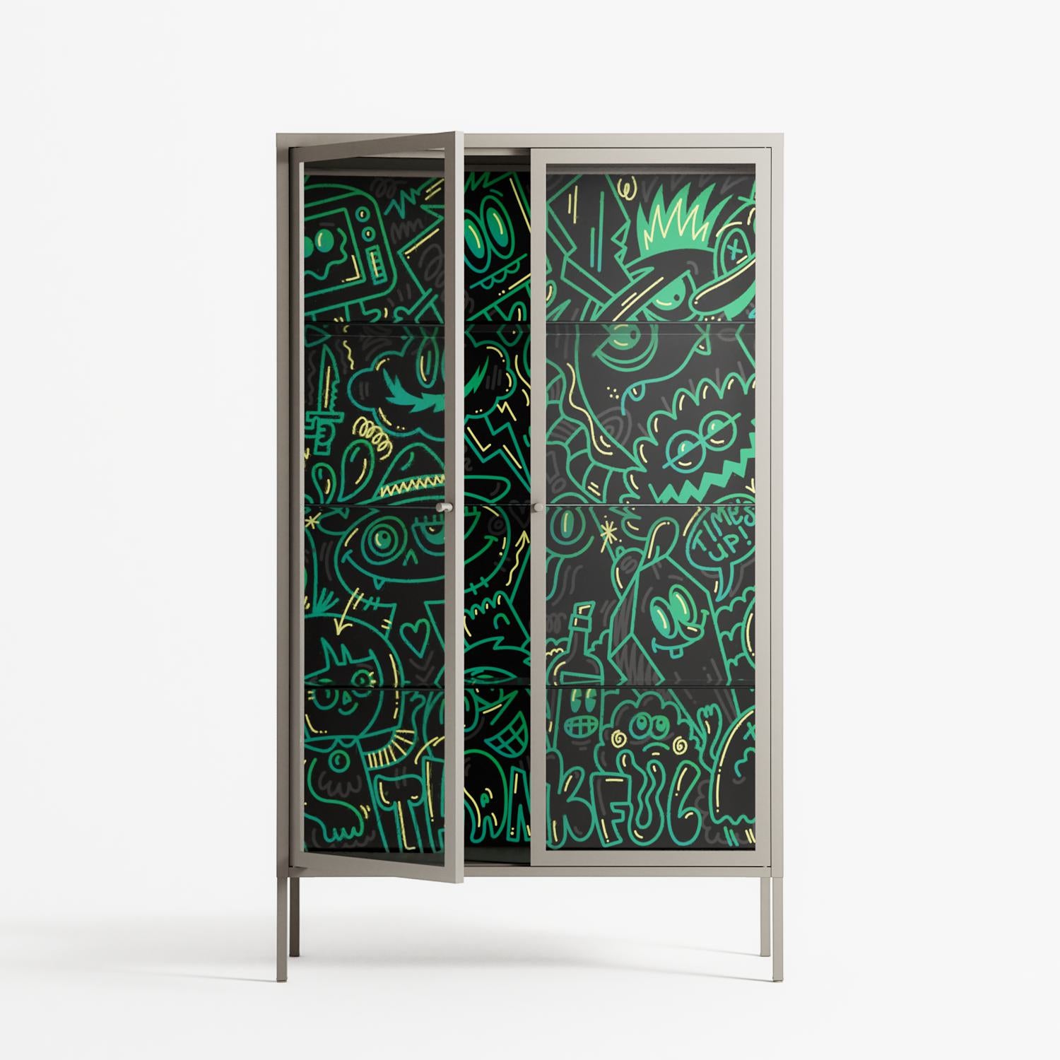 Thankful - Cabinet - Craig Watkins - Pebble - Clear glass