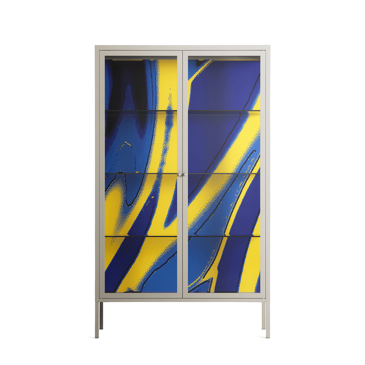 Blue Gale - Cabinet - Oluwasheyi Adebayo - Pebble - Clear glass