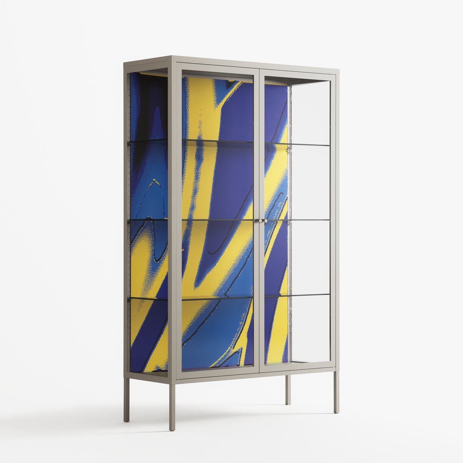 Blue Gale - Cabinet - Oluwasheyi Adebayo - Pebble - Clear glass