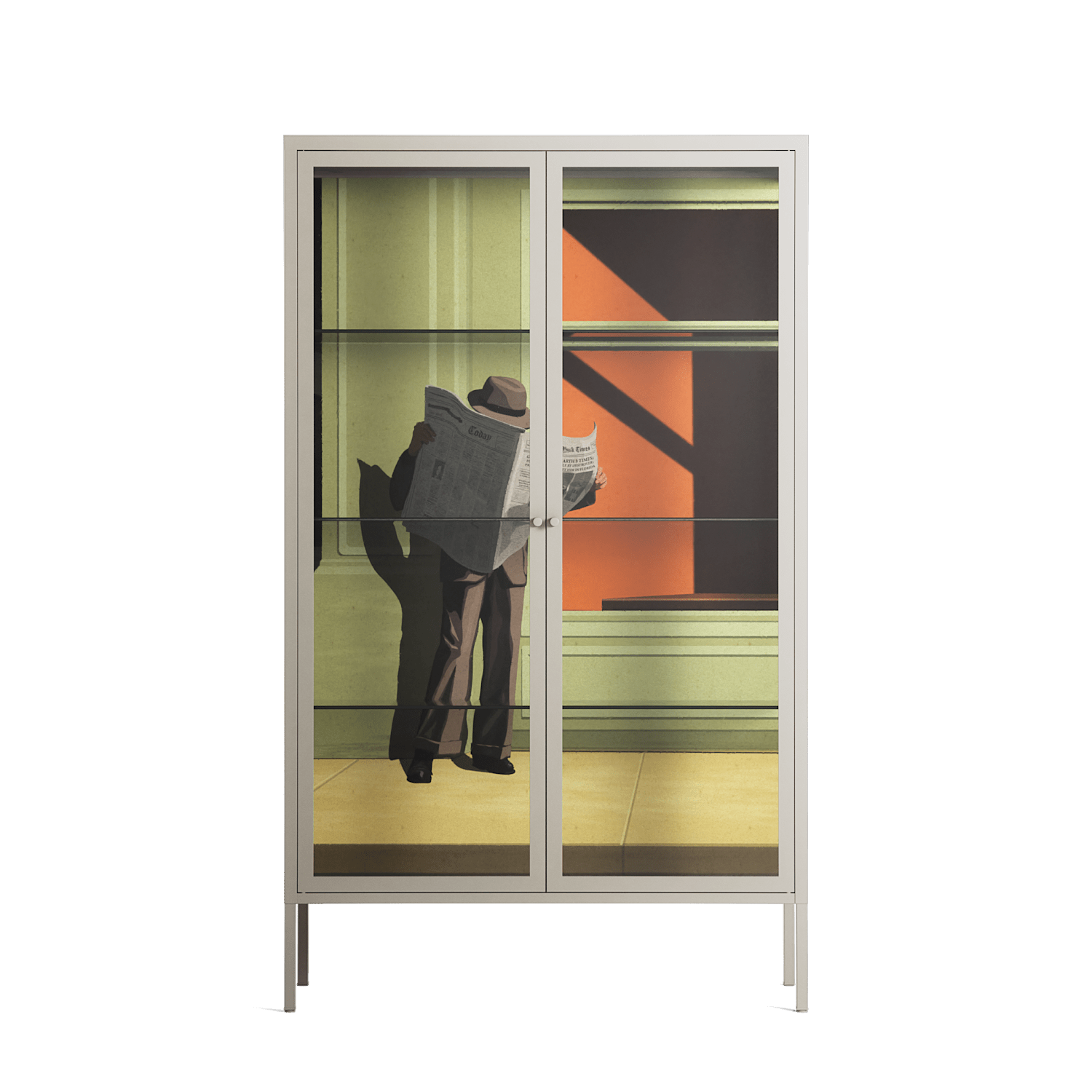Anonymous Reader - Cabinet - Kristin Eriksson - Pebble - Clear glass