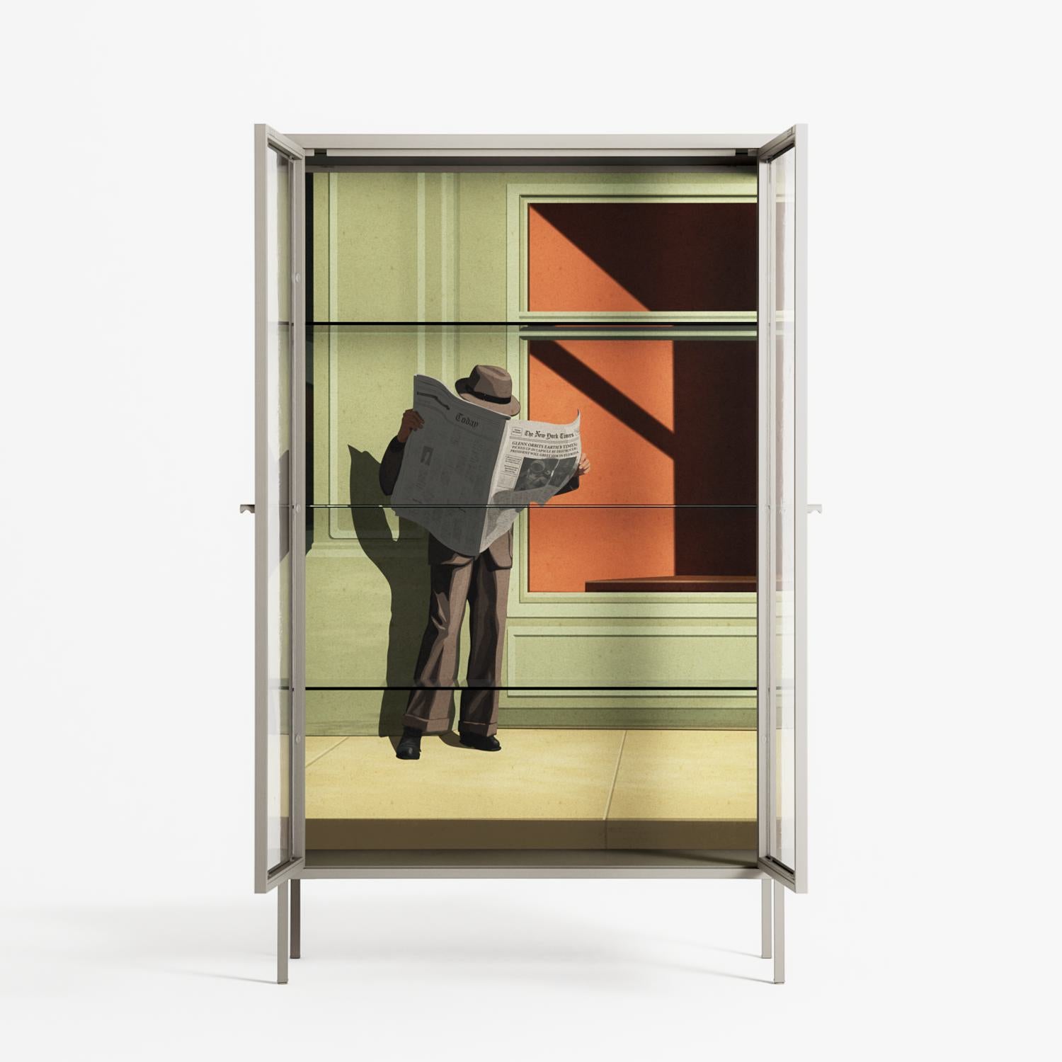 Anonymous Reader - Cabinet - Kristin Eriksson - Pebble - Clear glass