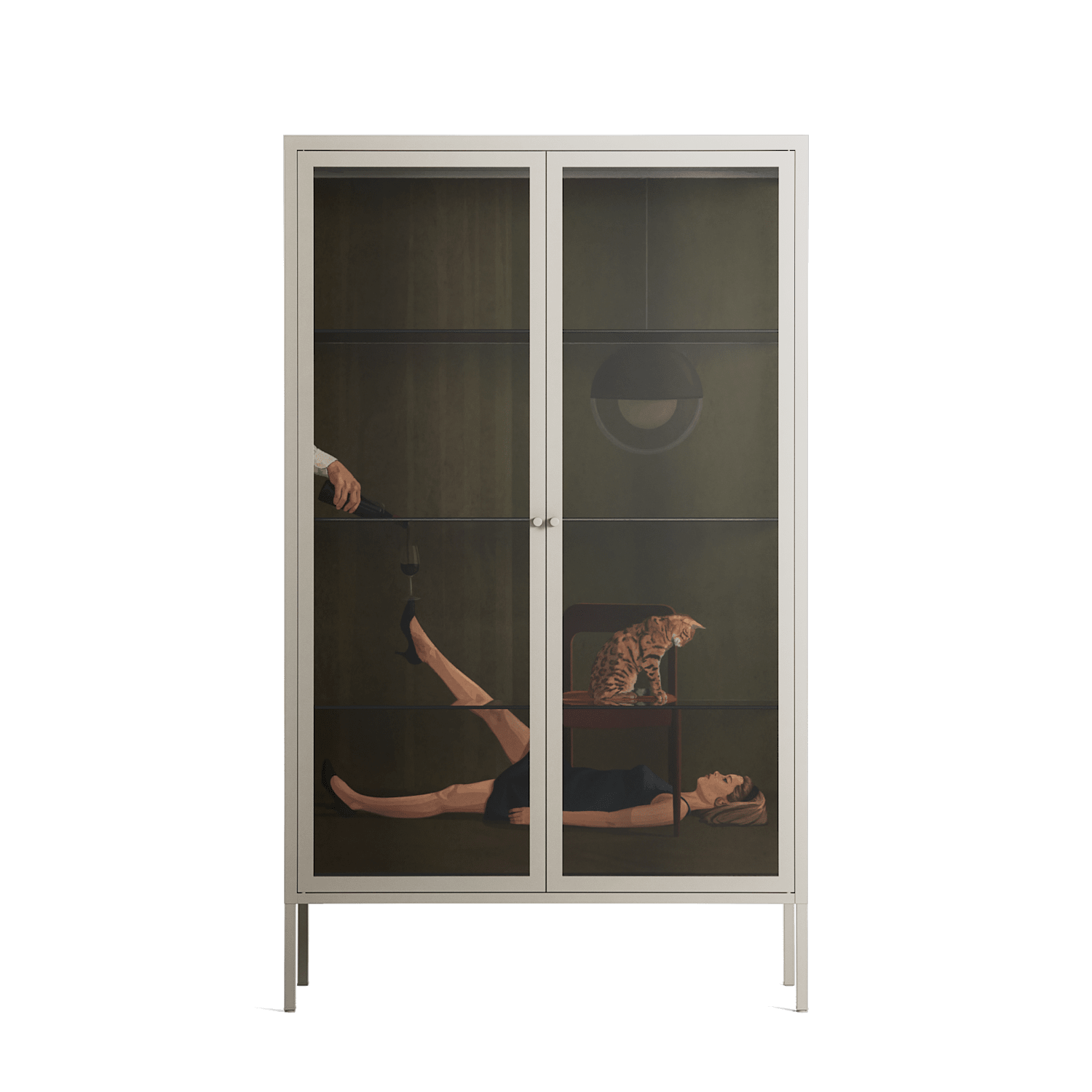 Friday Night Rituals - Cabinet - Kristin Eriksson - Pebble - Clear glass