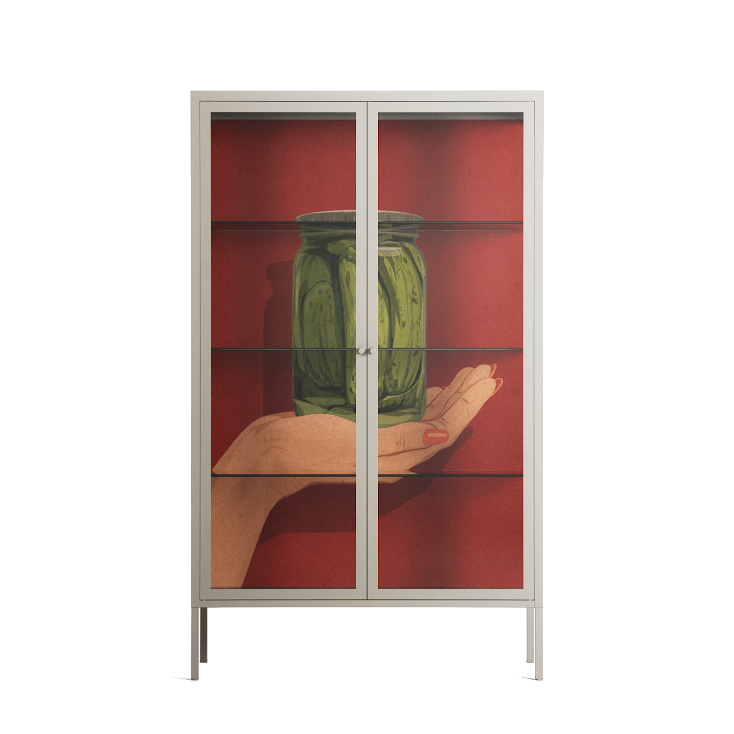 Pickles - Cabinet - Kristin Eriksson - Pebble - Clear glass