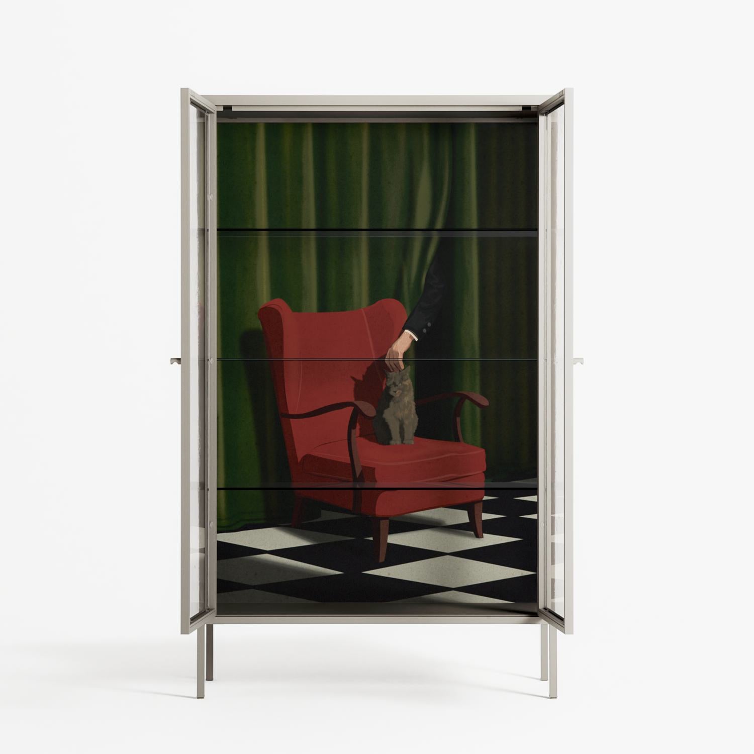 The Man Behind The Curtain - Cabinet - Kristin Eriksson - Pebble - Clear glass
