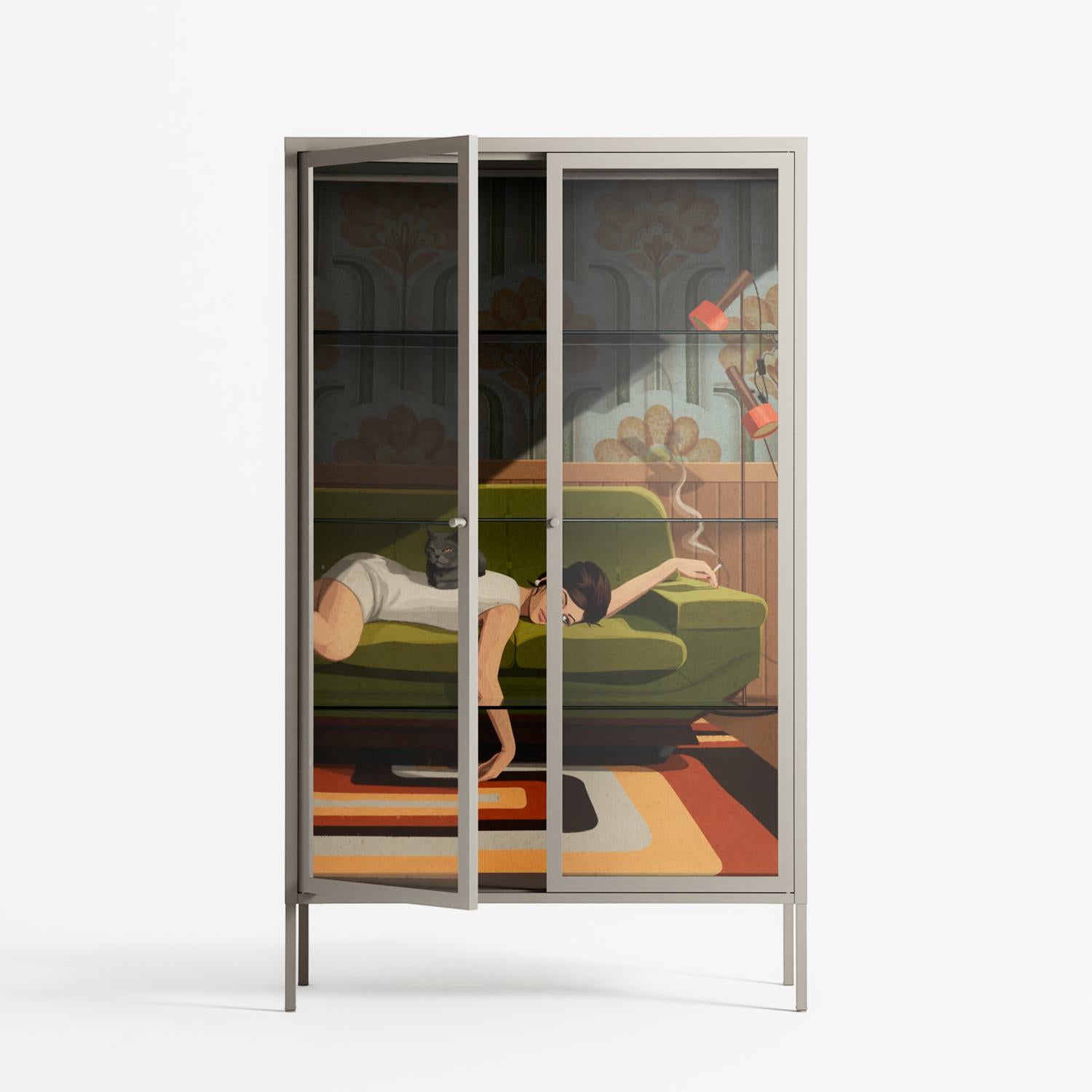 Waiting Game - Cabinet - Kristin Eriksson - Pebble - Clear glass