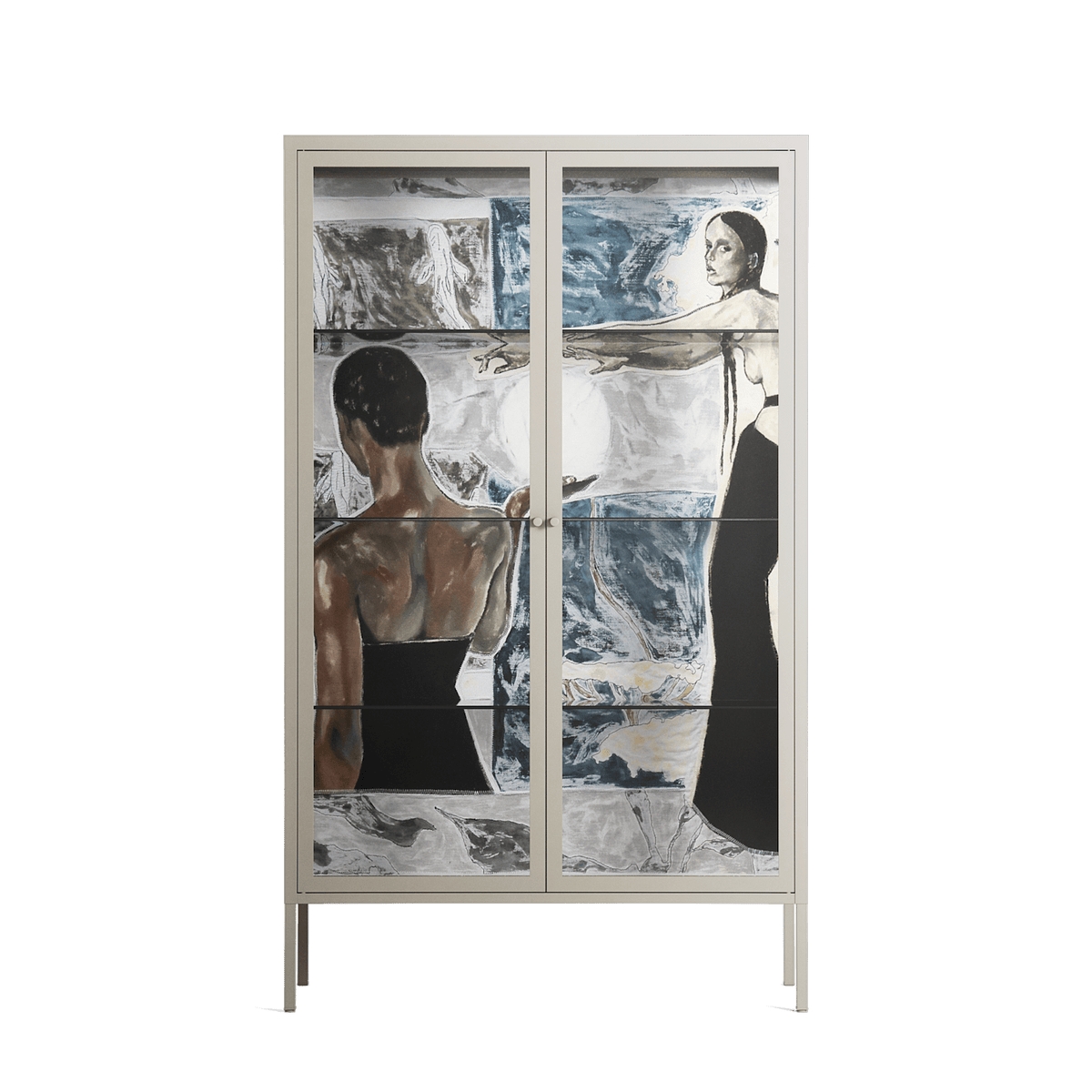 Balance - Cabinet - Sophie Goudman-Peachey - Pebble - Clear glass