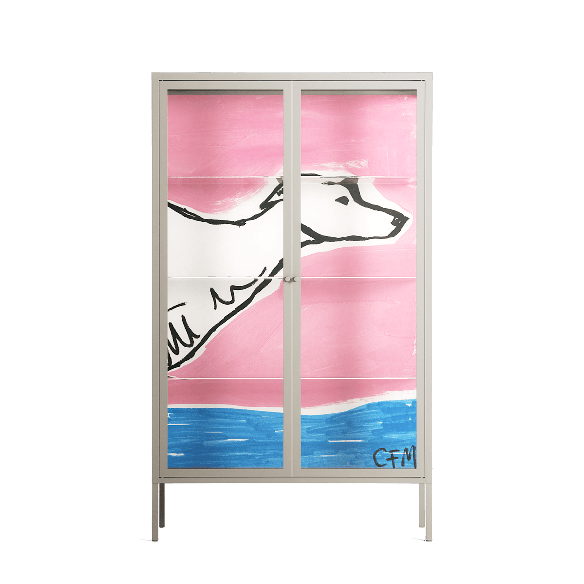 Fleeing - Cabinet - Caitlin Flood-Molyneux - Pebble - Clear glass