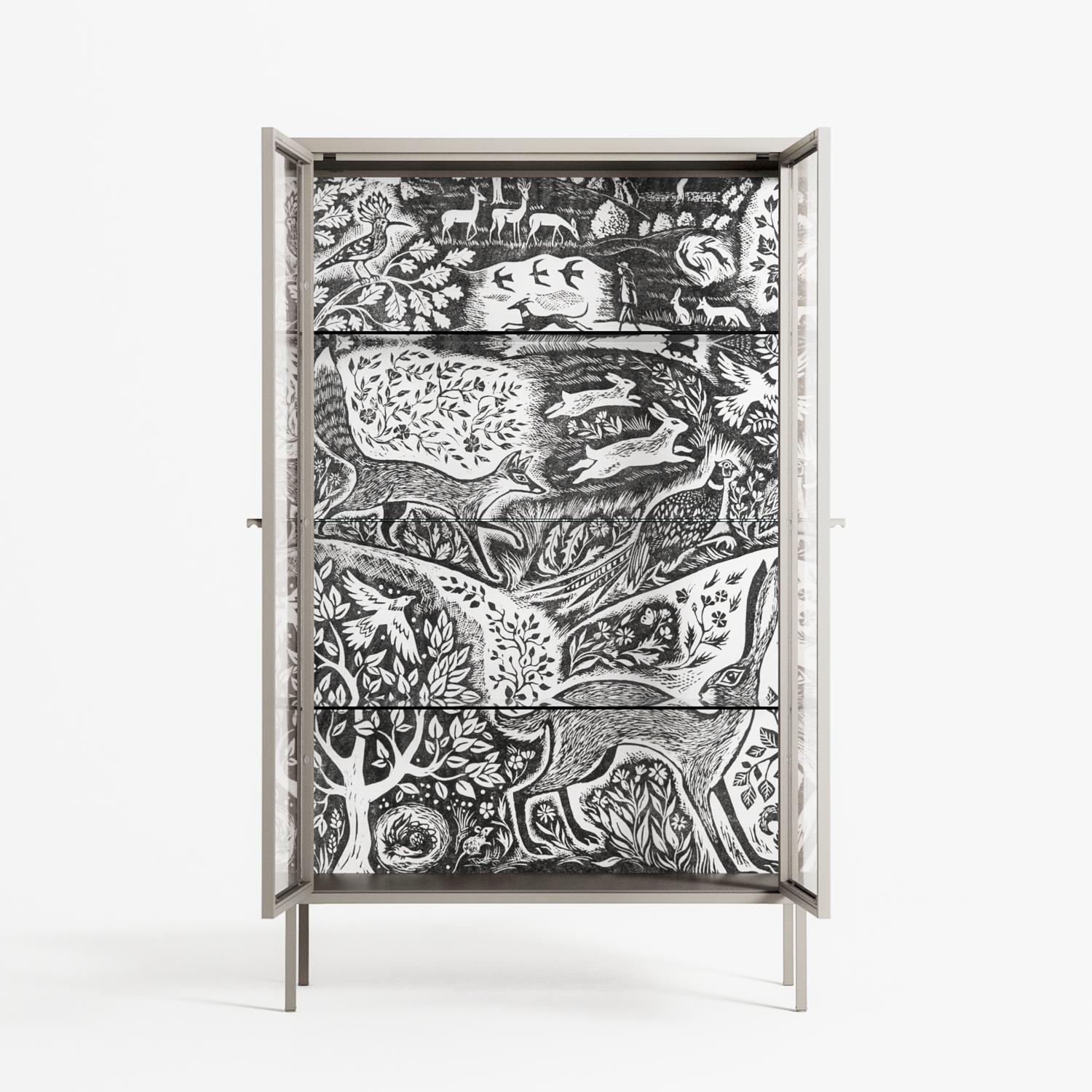 Flight Of Fancy - Cabinet - Diana Catchpole - Pebble - Clear glass