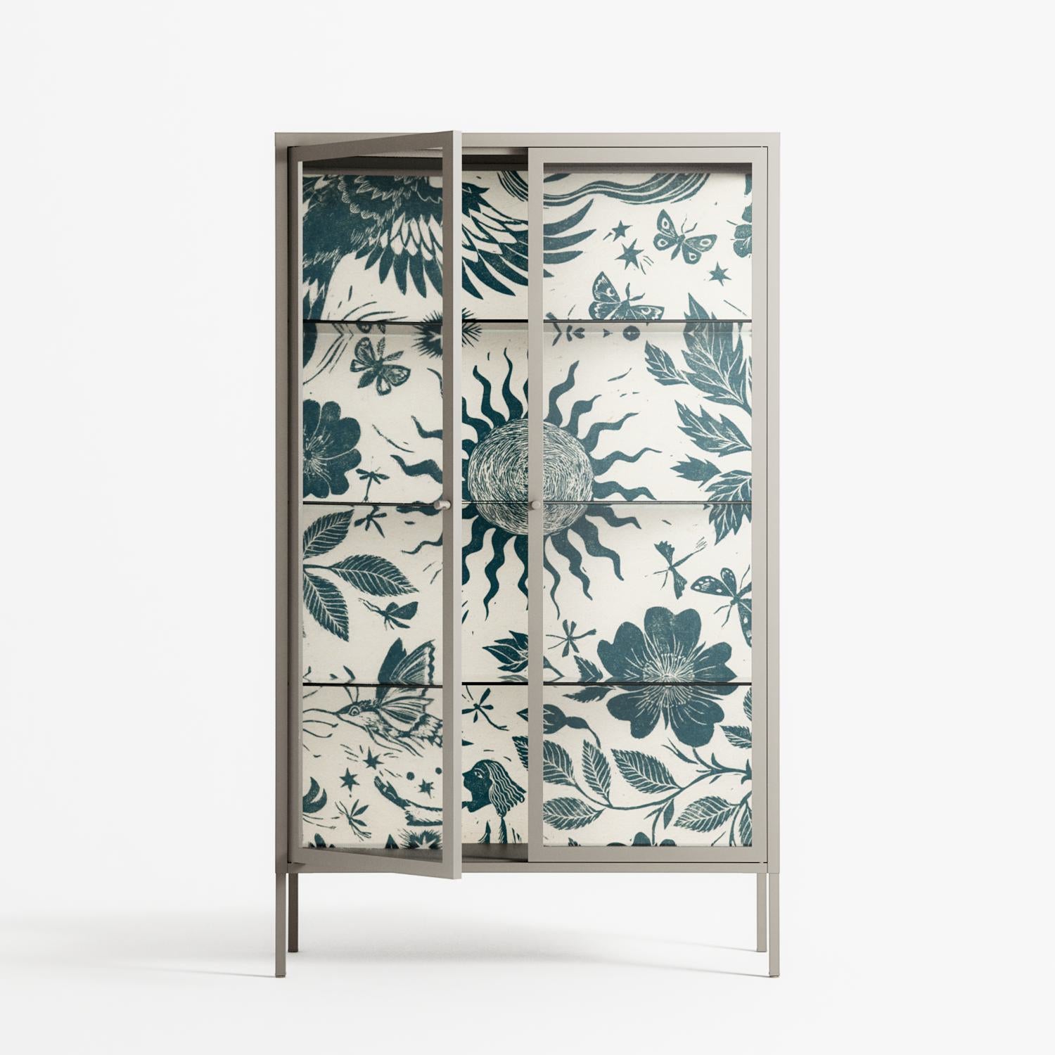 Ode to Summer 6 - Cabinet - Diana Catchpole - Pebble - Clear glass