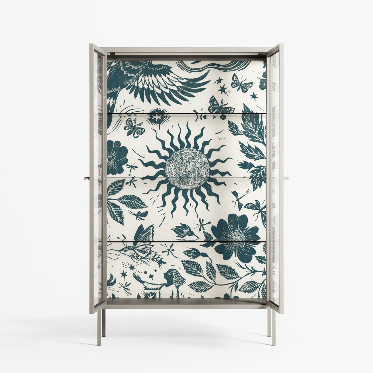 Ode to Summer 6 - Cabinet - Diana Catchpole - Pebble - Clear glass