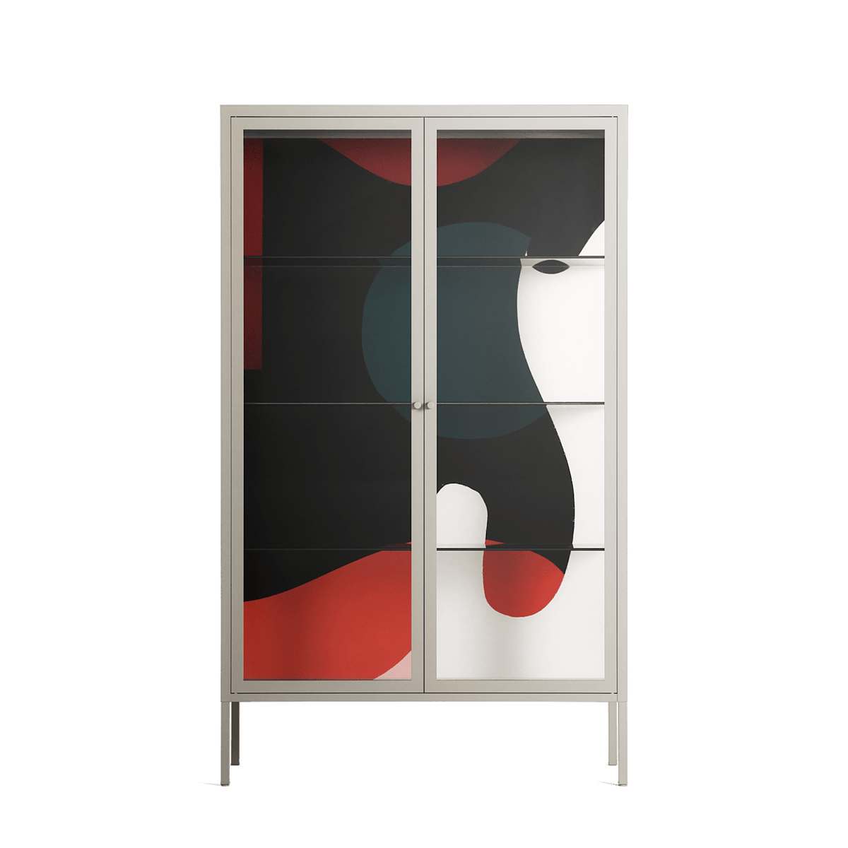 Plume - Cabinet - Rikki Hewitt - Pebble - Clear glass