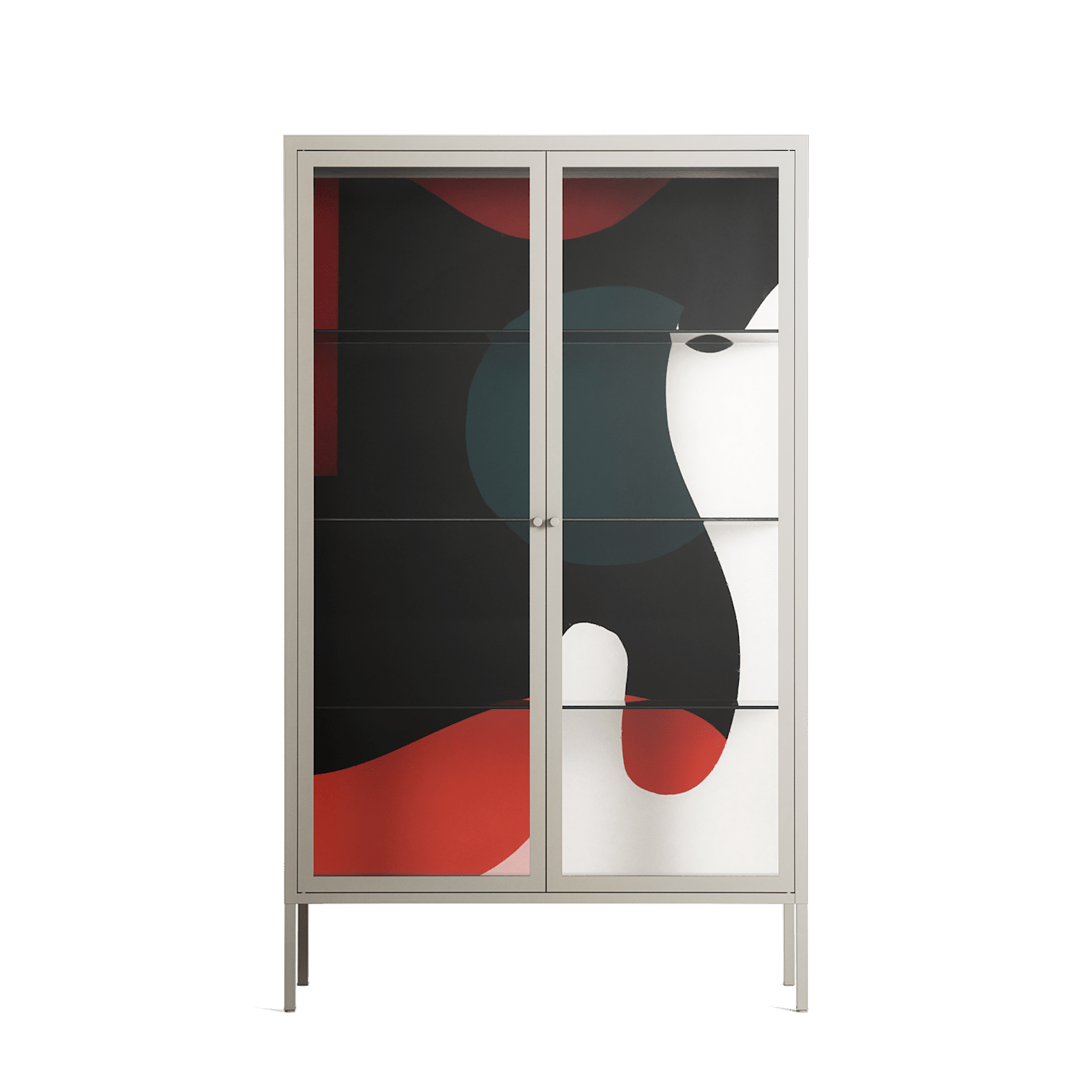 Plume - Cabinet - Rikki Hewitt - Pebble - Clear glass