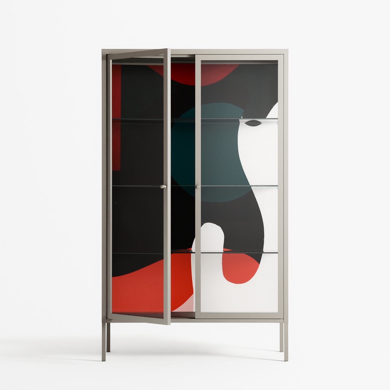 Plume - Cabinet - Rikki Hewitt - Pebble - Clear glass