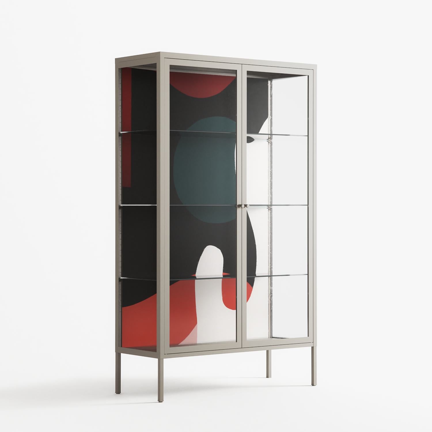 Plume - Cabinet - Rikki Hewitt - Pebble - Clear glass