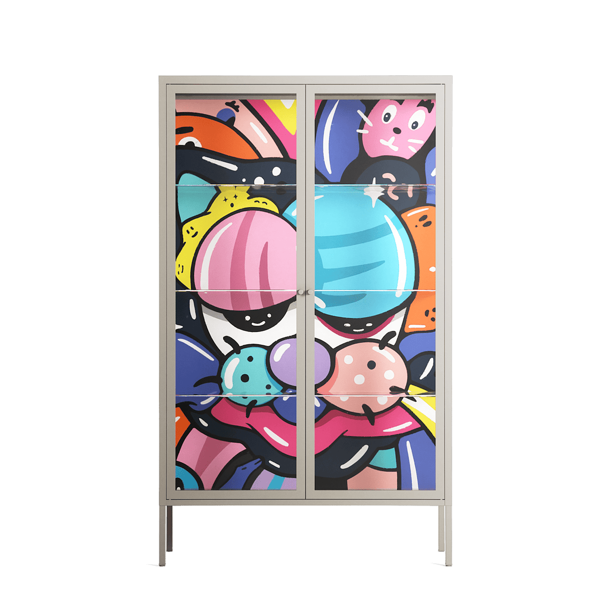 Sansone - Cabinet - Maddalena Fanfani - Pebble - Clear glass