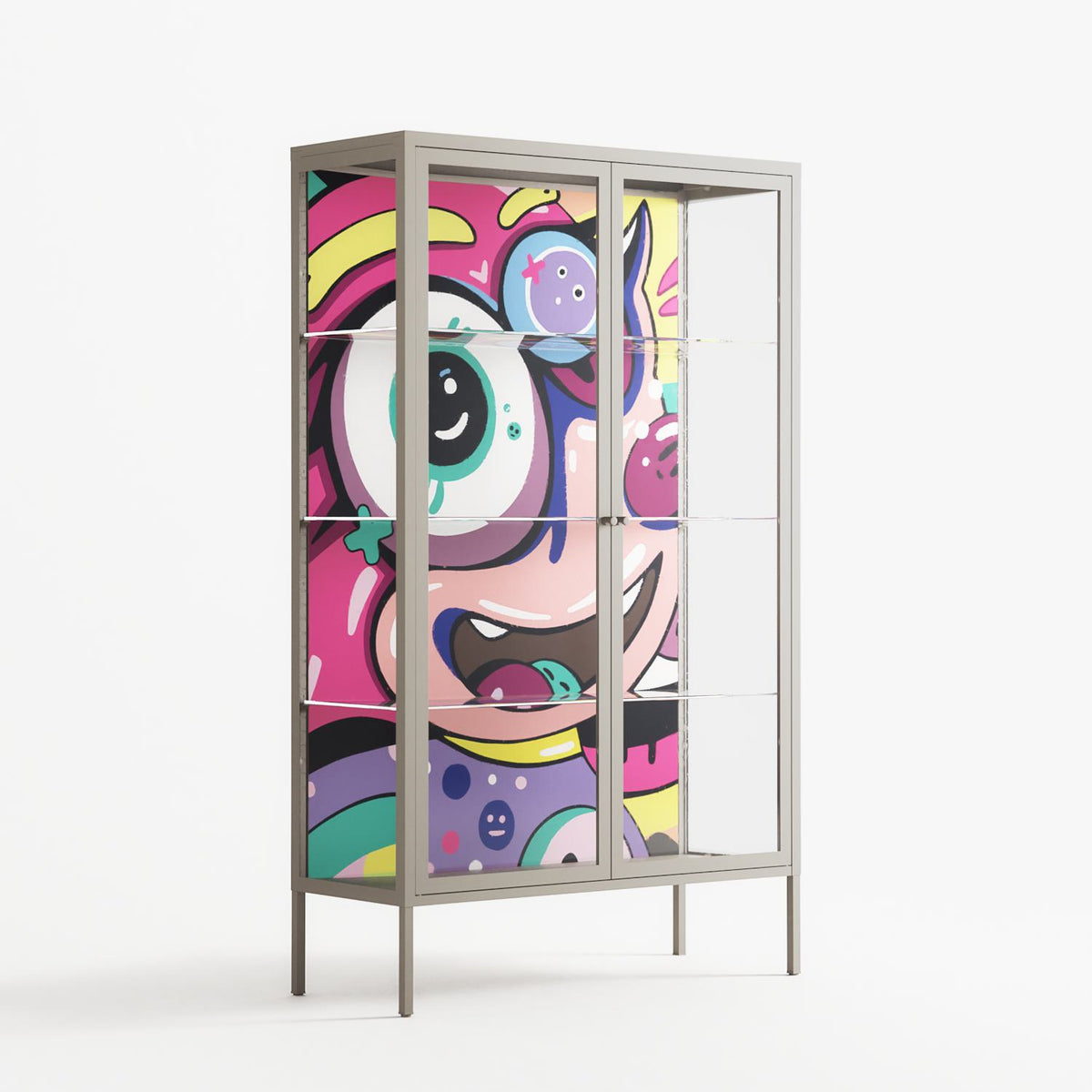 HappyFe - Cabinet - Maddalena Fanfani - Pebble - Clear glass