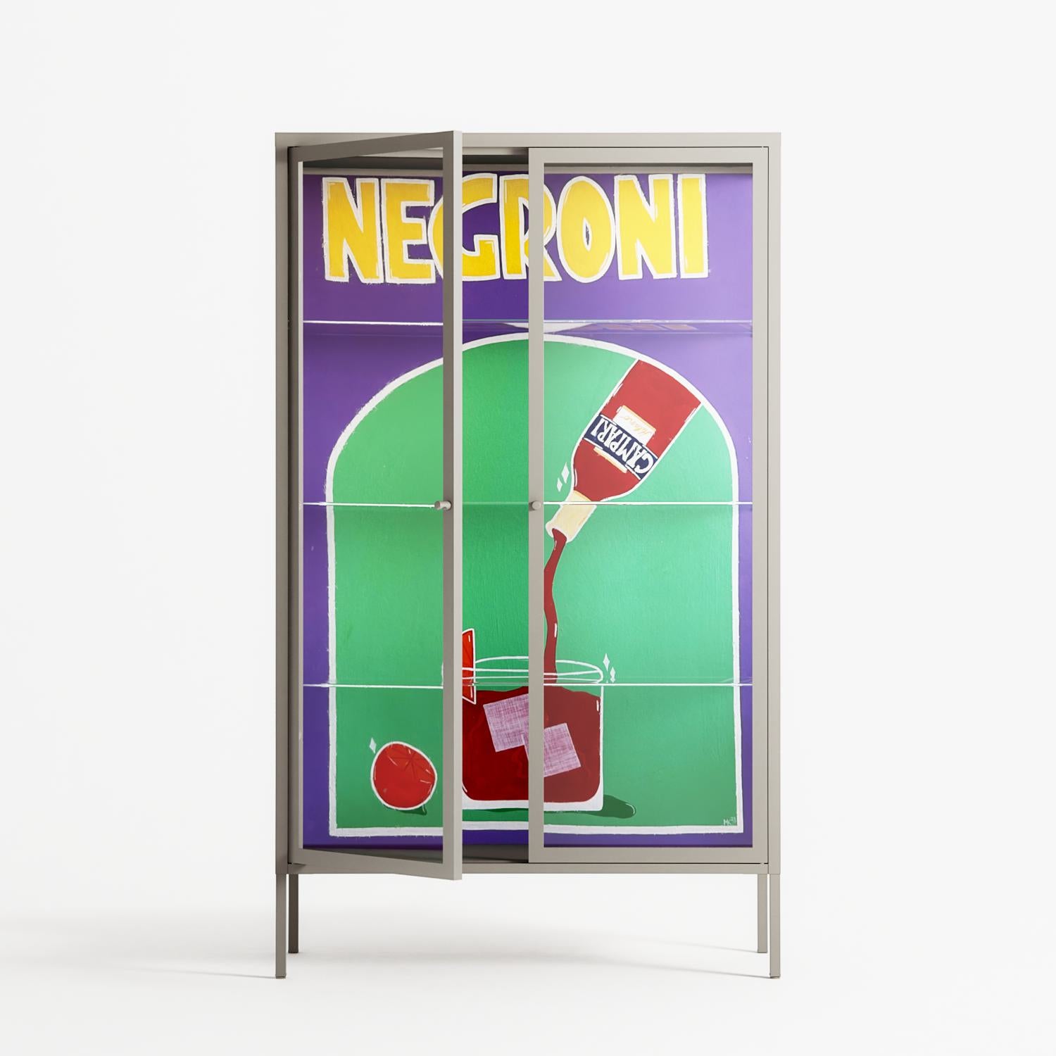 Negroni - Cabinet - Mathilda Kienast - Pebble - Clear glass