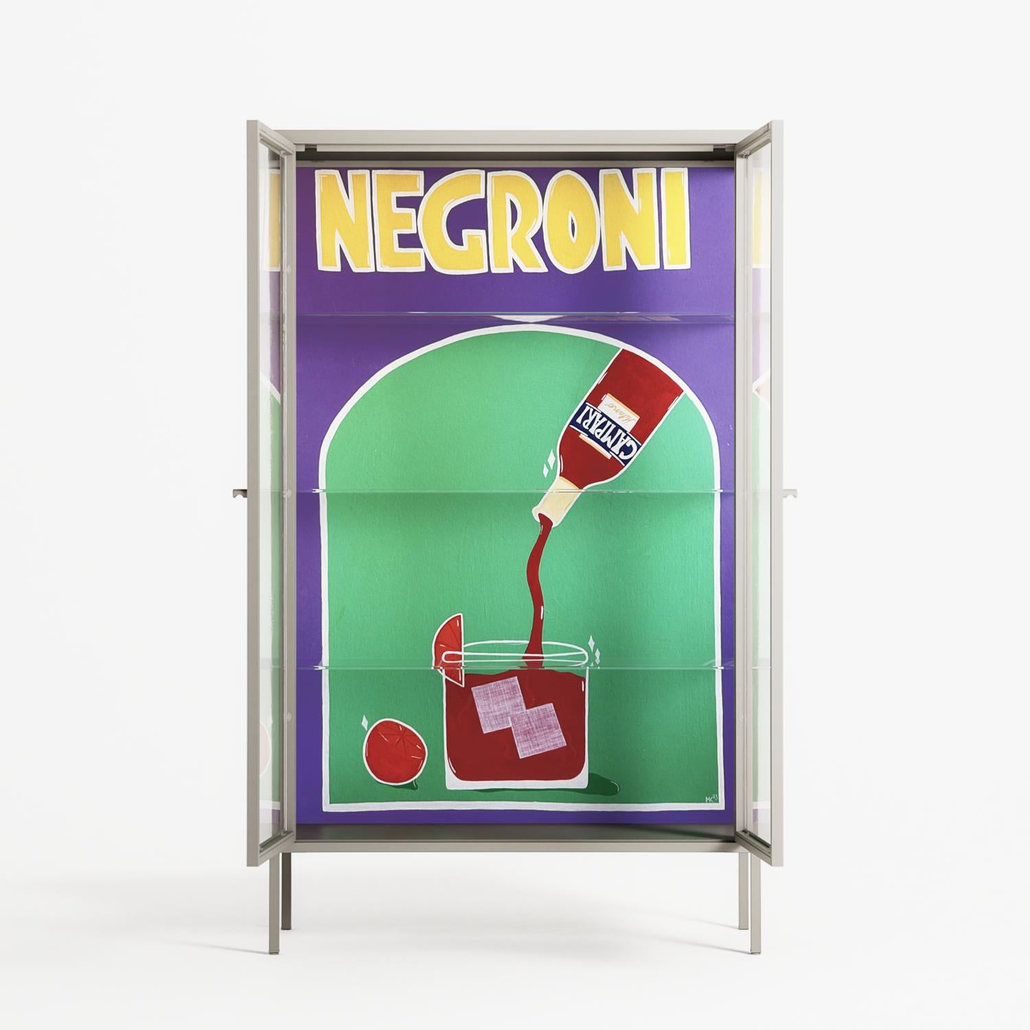 Negroni - Cabinet - Mathilda Kienast - Pebble - Clear glass