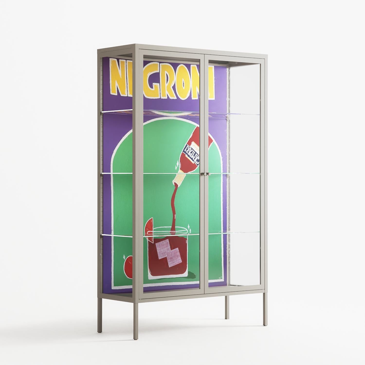 Negroni - Cabinet - Mathilda Kienast - Pebble - Clear glass