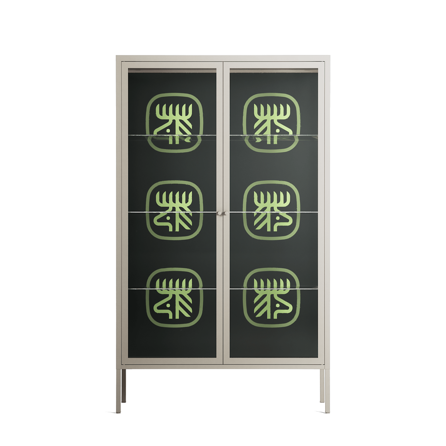 Evergreen Stag - Cabinet - Ethan Fender - Pebble - Clear glass