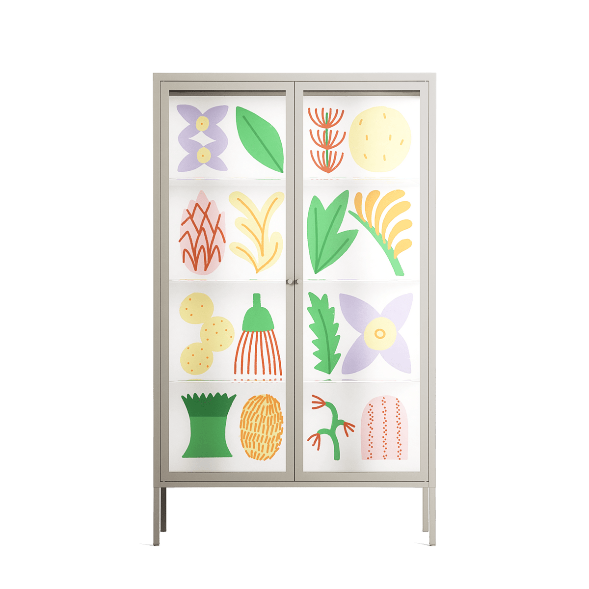 Shapes - Cabinet - Lydia Greaves - Pebble - Clear glass