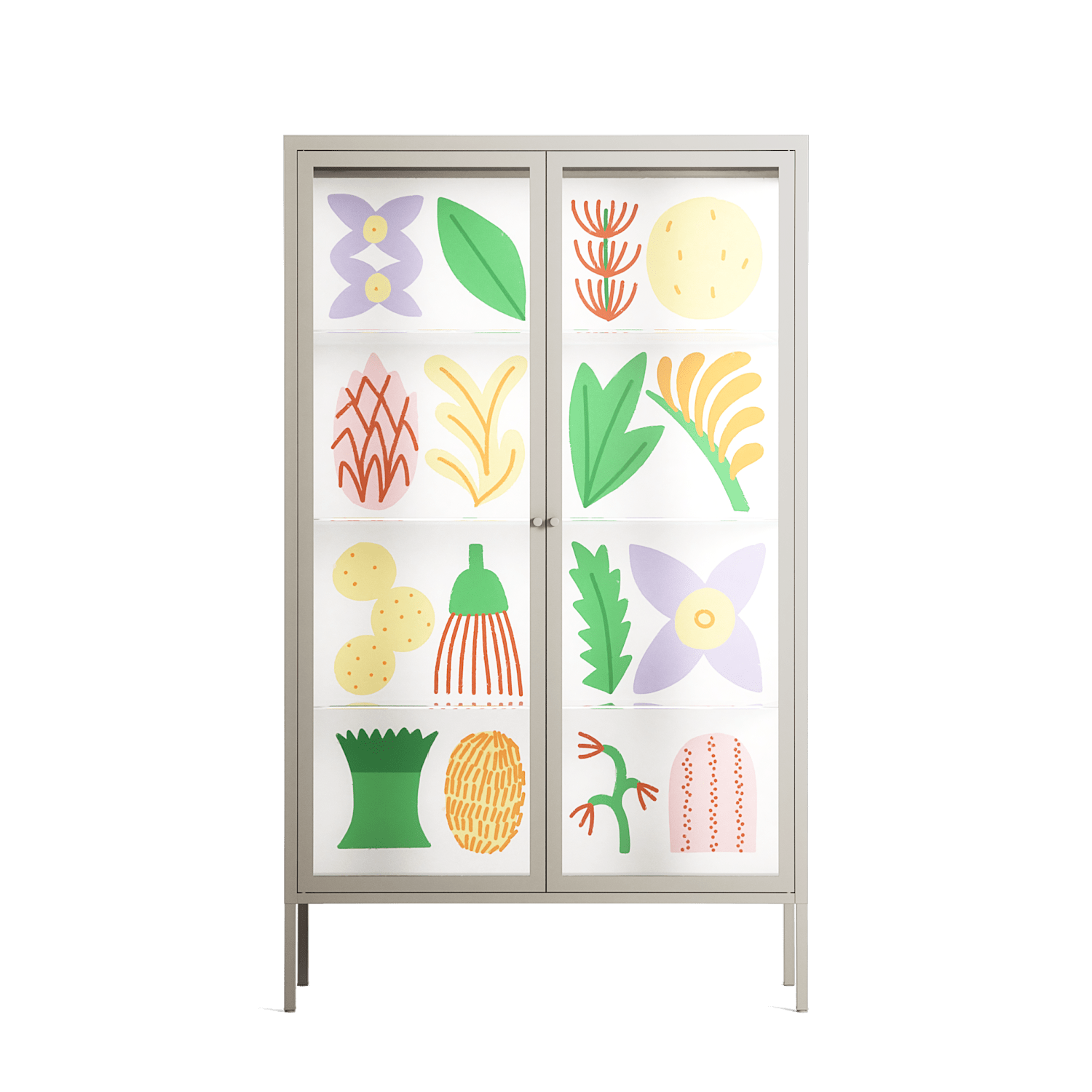 Shapes - Cabinet - Lydia Greaves - Pebble - Clear glass