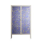 Botanica Blue - Cabinet - Amy Suther - Pebble - Overlay Glass