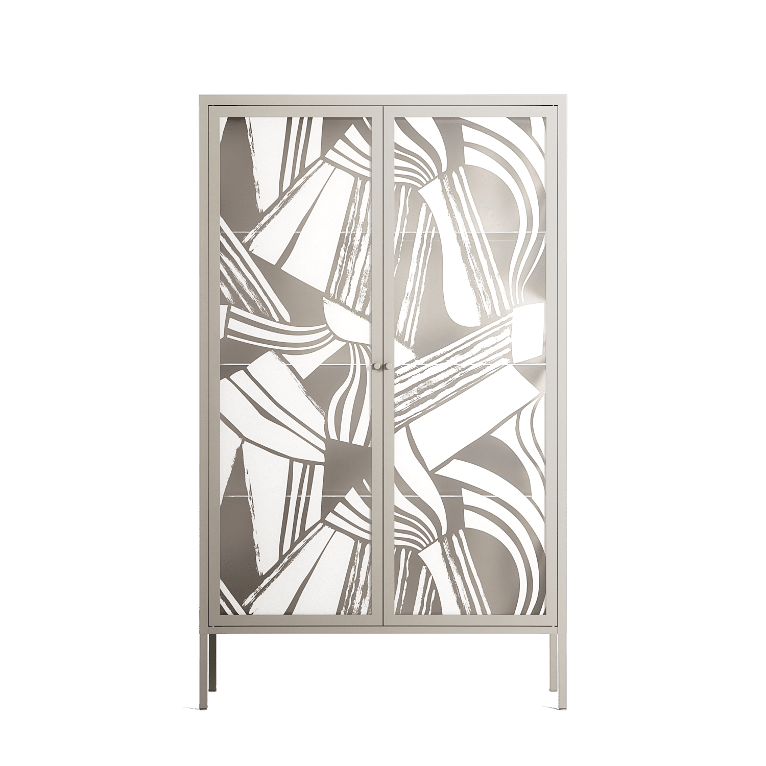 Touch the Ground - Cabinet - Amy Suther - Pebble - Overlay Glass