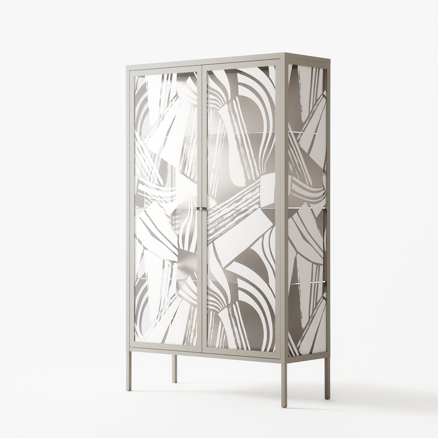 Touch the Ground - Cabinet - Amy Suther - Pebble - Overlay Glass