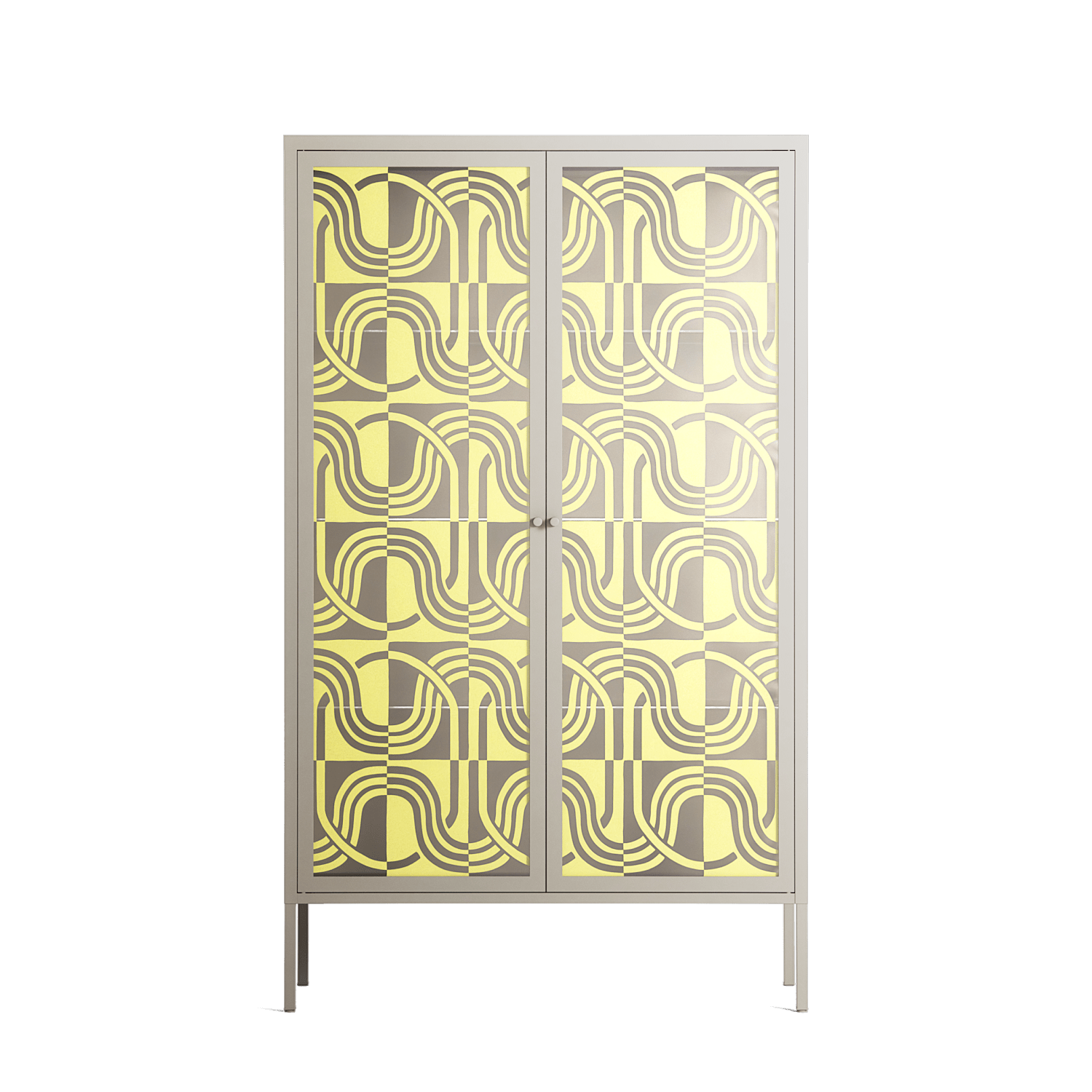 Curvatine - Cabinet - Amy Suther - Pebble - Overlay Glass