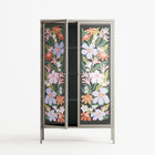 Floral Delight - Cabinet - Sandra Hutter - Pebble - Overlay Glass