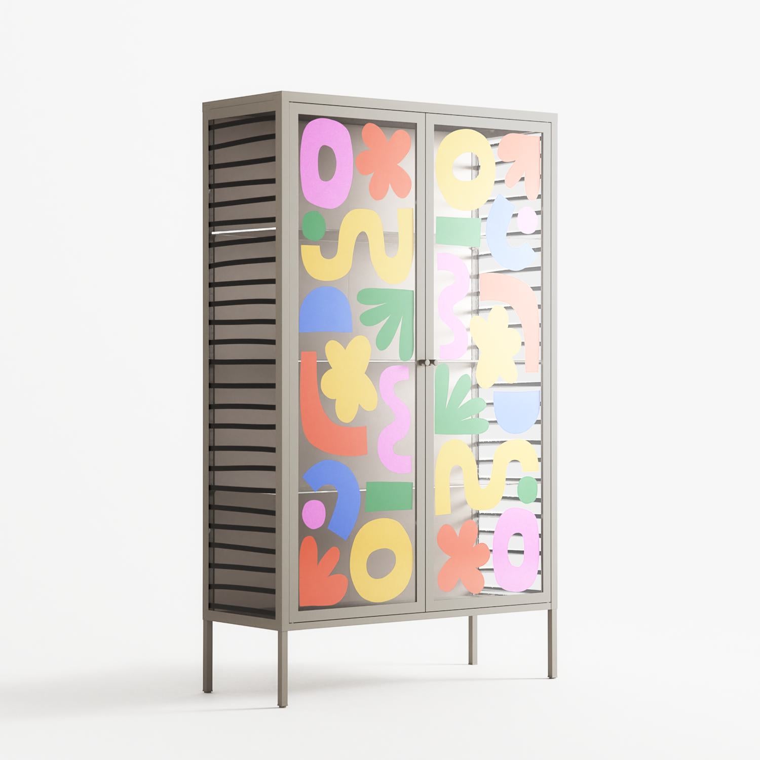 Fun Shapes - Cabinet - Sandra Hutter - Pebble - Overlay Glass