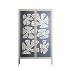 Blue Flower - Cabinet - Magdalena Marchocka - Pebble - Overlay Glass