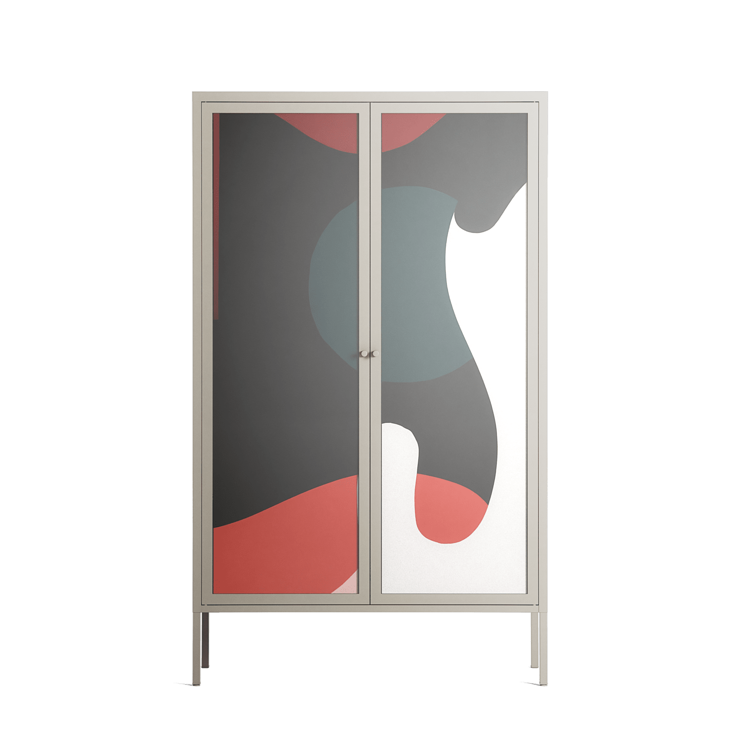 Plume - Cabinet - Rikki Hewitt - Pebble - Overlay Glass