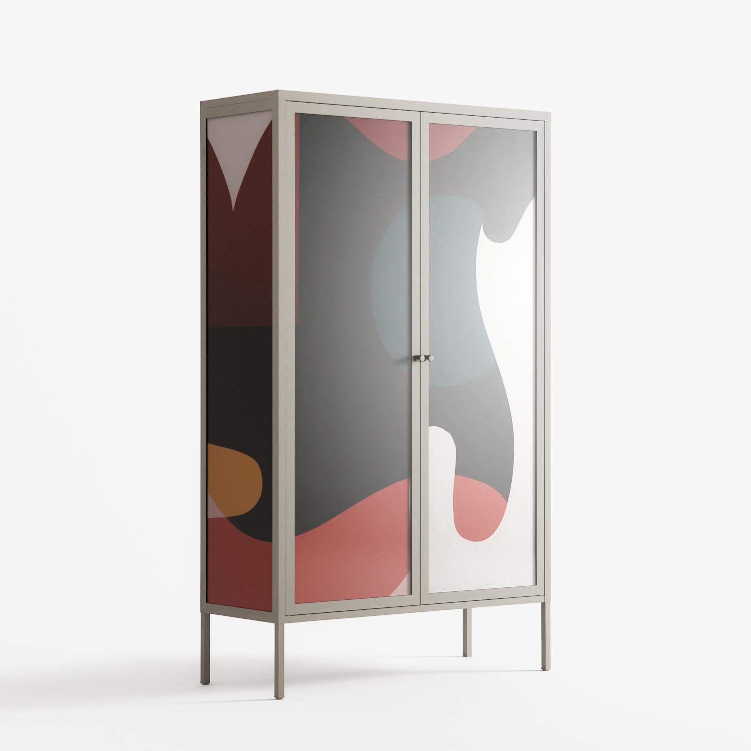 Plume - Cabinet - Rikki Hewitt - Pebble - Overlay Glass