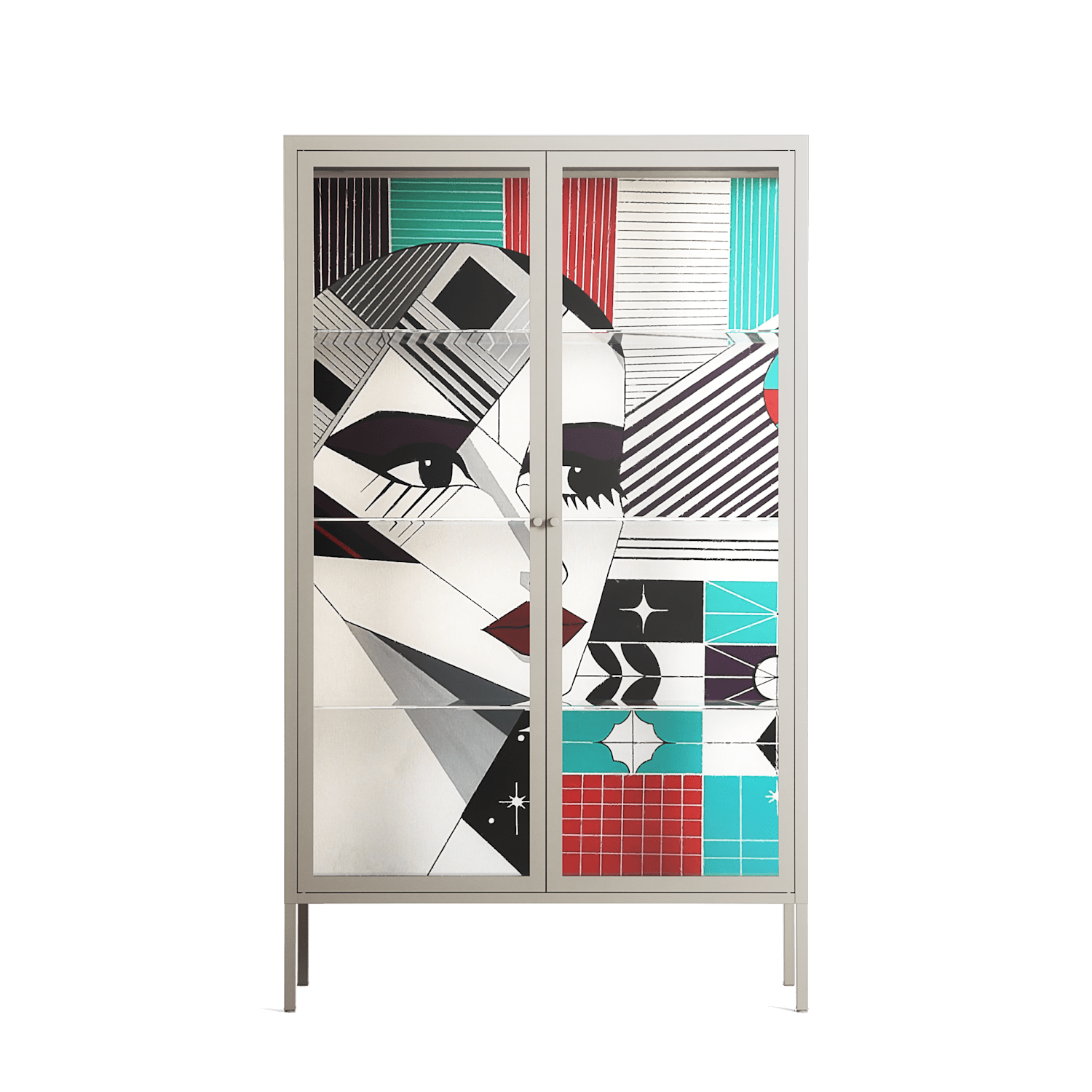 The Dessolution - Cabinet - Mathilda Kienast - Pebble - Clear glass