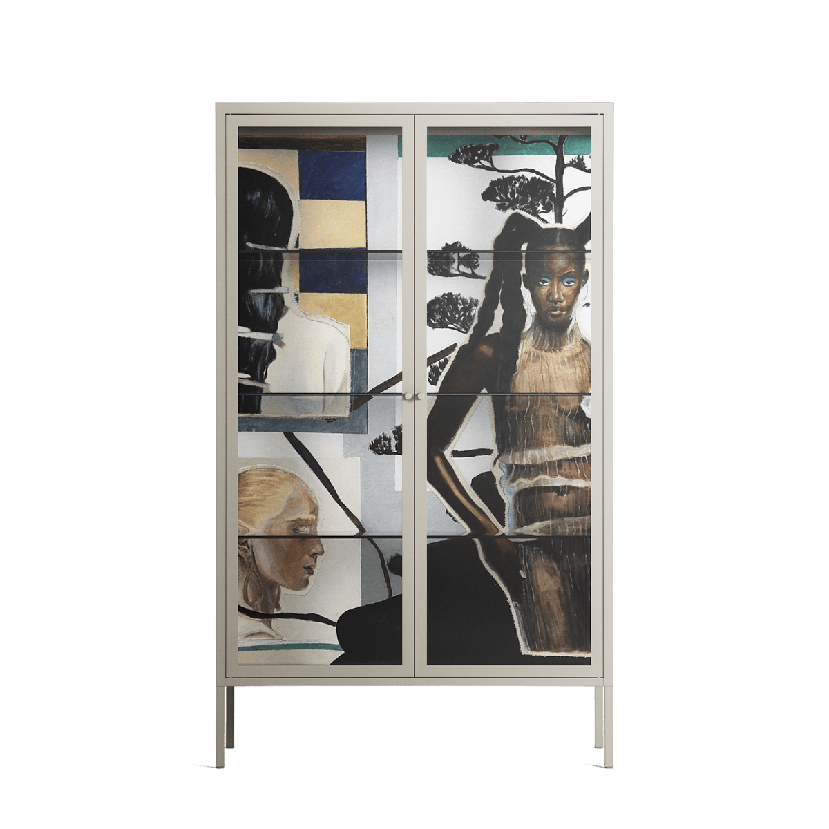 Dreaming With Open Eyes - Cabinet - Sophie Goudman-Peachey - Pebble - Clear glass