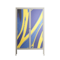 Blue Gale - Cabinet - Oluwaseyi Samuel Adebayo - Pebble - Overlay Glass
