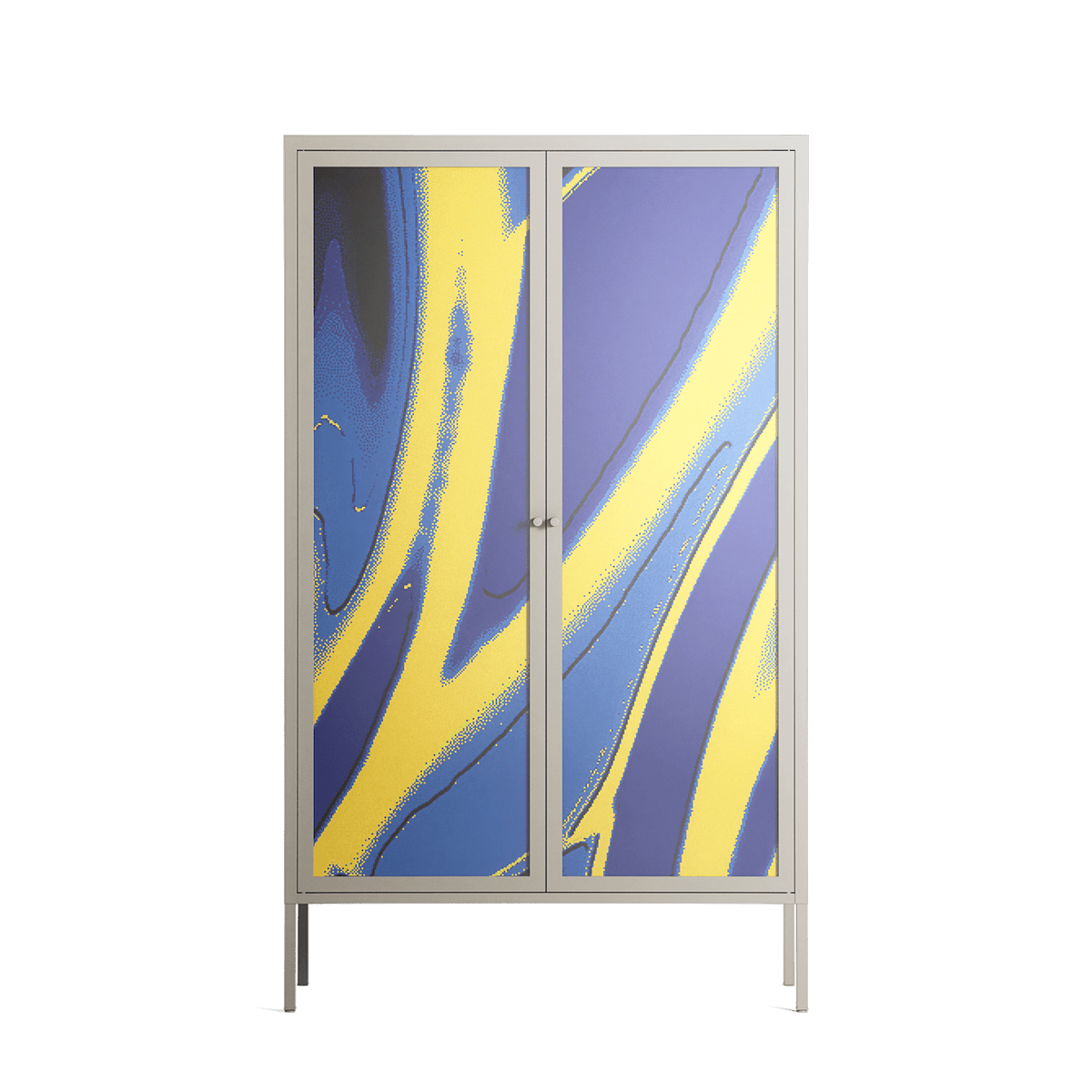 Blue Gale - Cabinet - Oluwaseyi Samuel Adebayo - Pebble - Overlay Glass