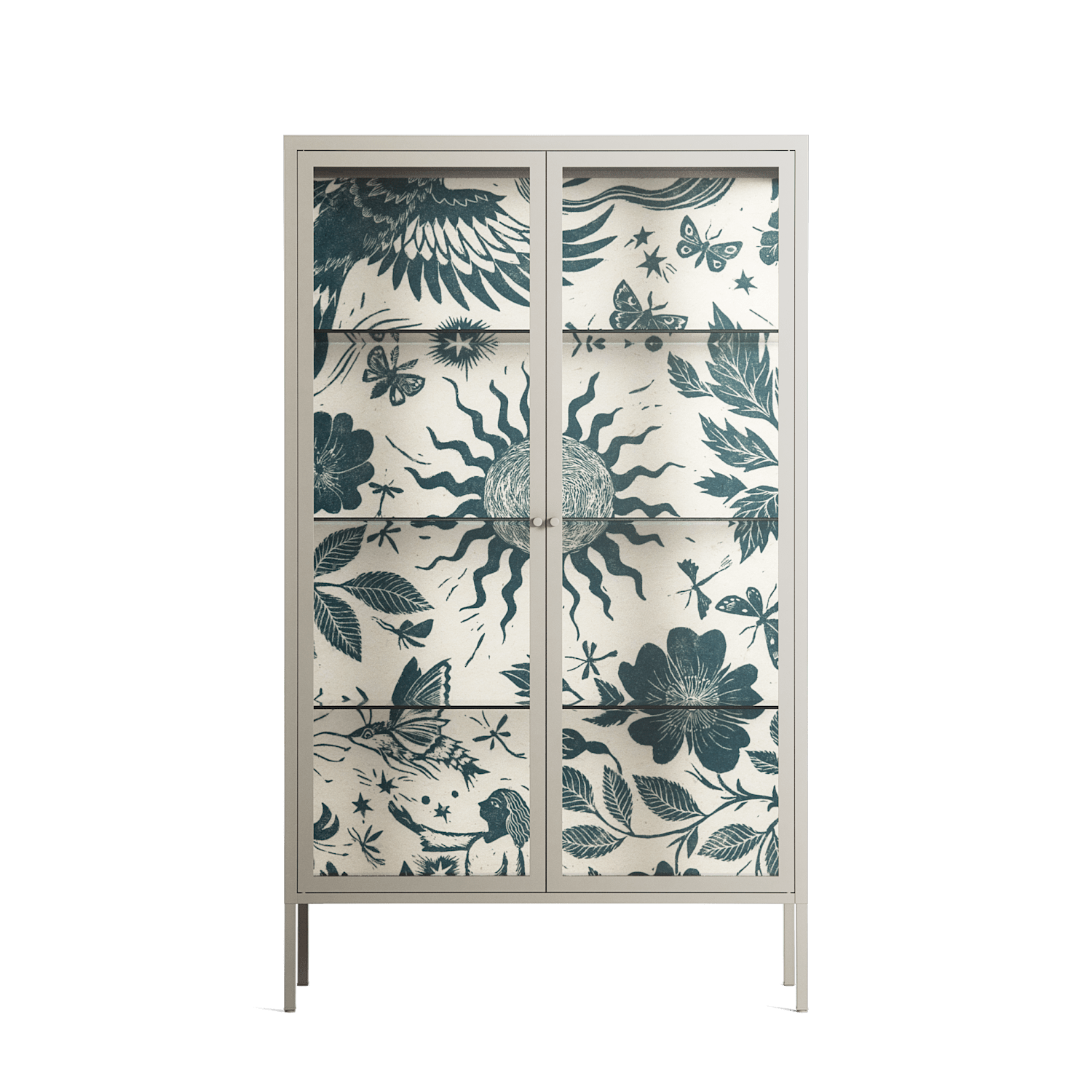 Ode to Summer 6 - Cabinet - Diana Catchpole - Pebble - Clear glass