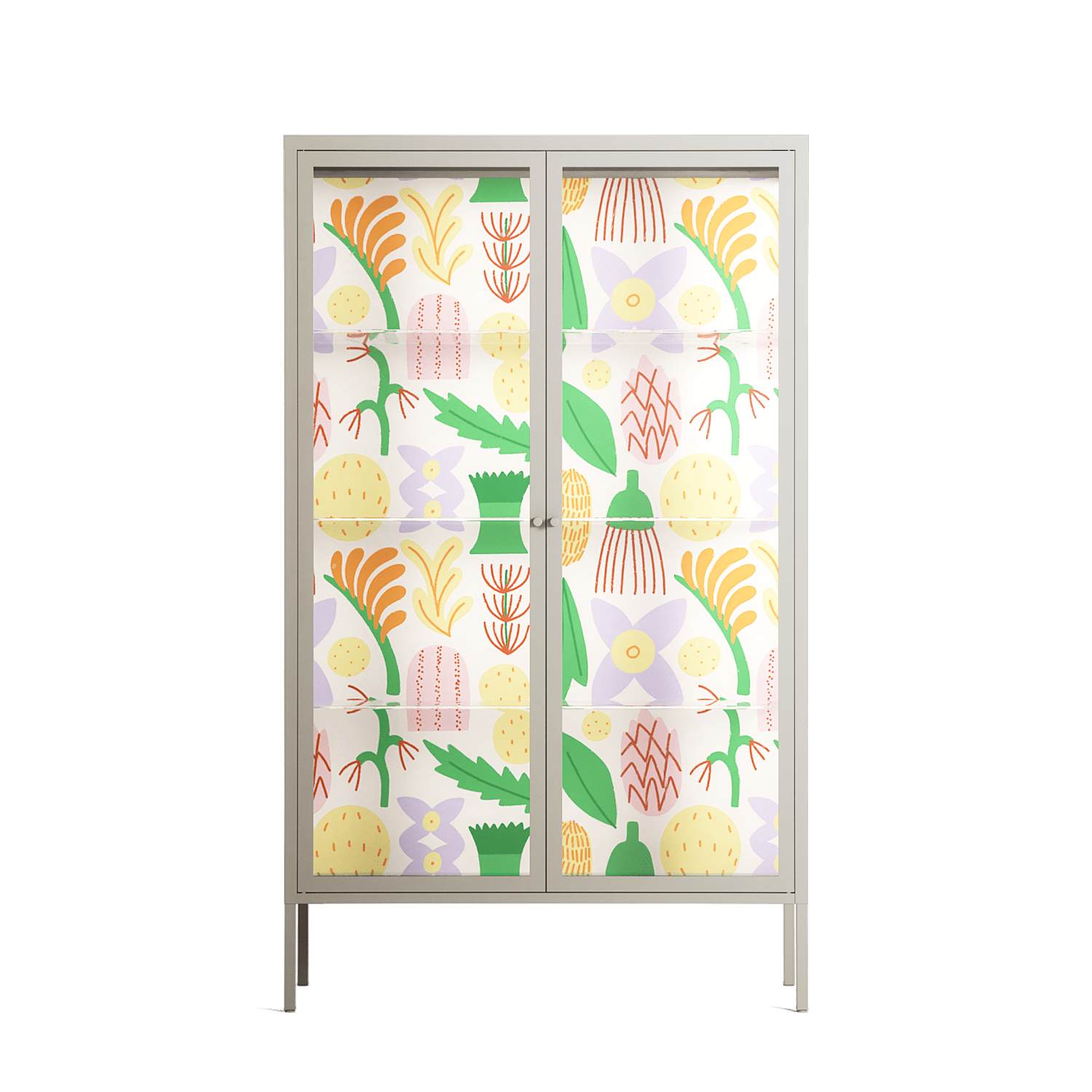 Shapes Cream - Cabinet - Lydia Greaves - Pebble - Clear glass