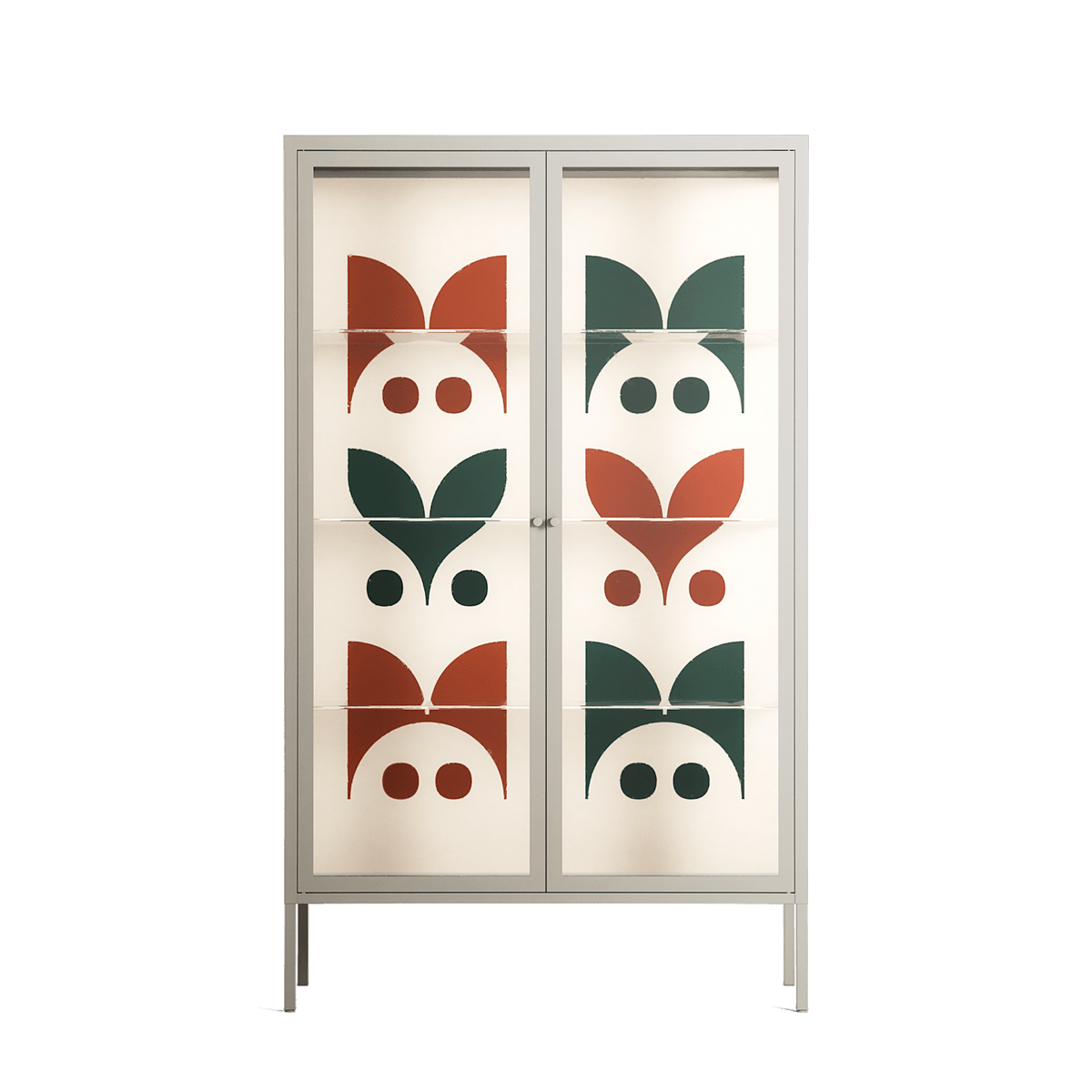 Curious Creatures - Cabinet - Ethan Fender - Pebble - Clear glass