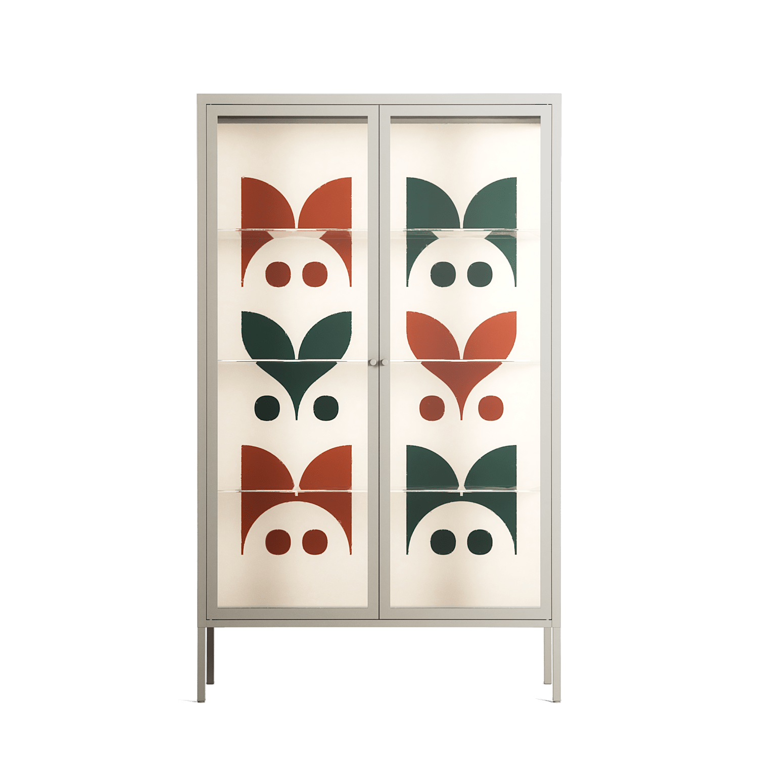 Curious Creatures - Cabinet - Ethan Fender - Pebble - Clear glass