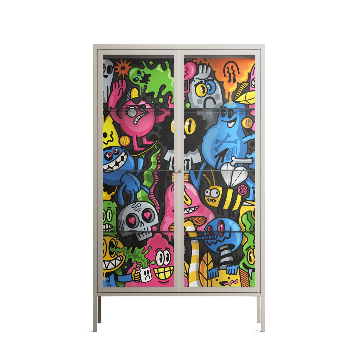 All The Good Guys - Cabinet - Craig Watkins - Pebble - Clear glass