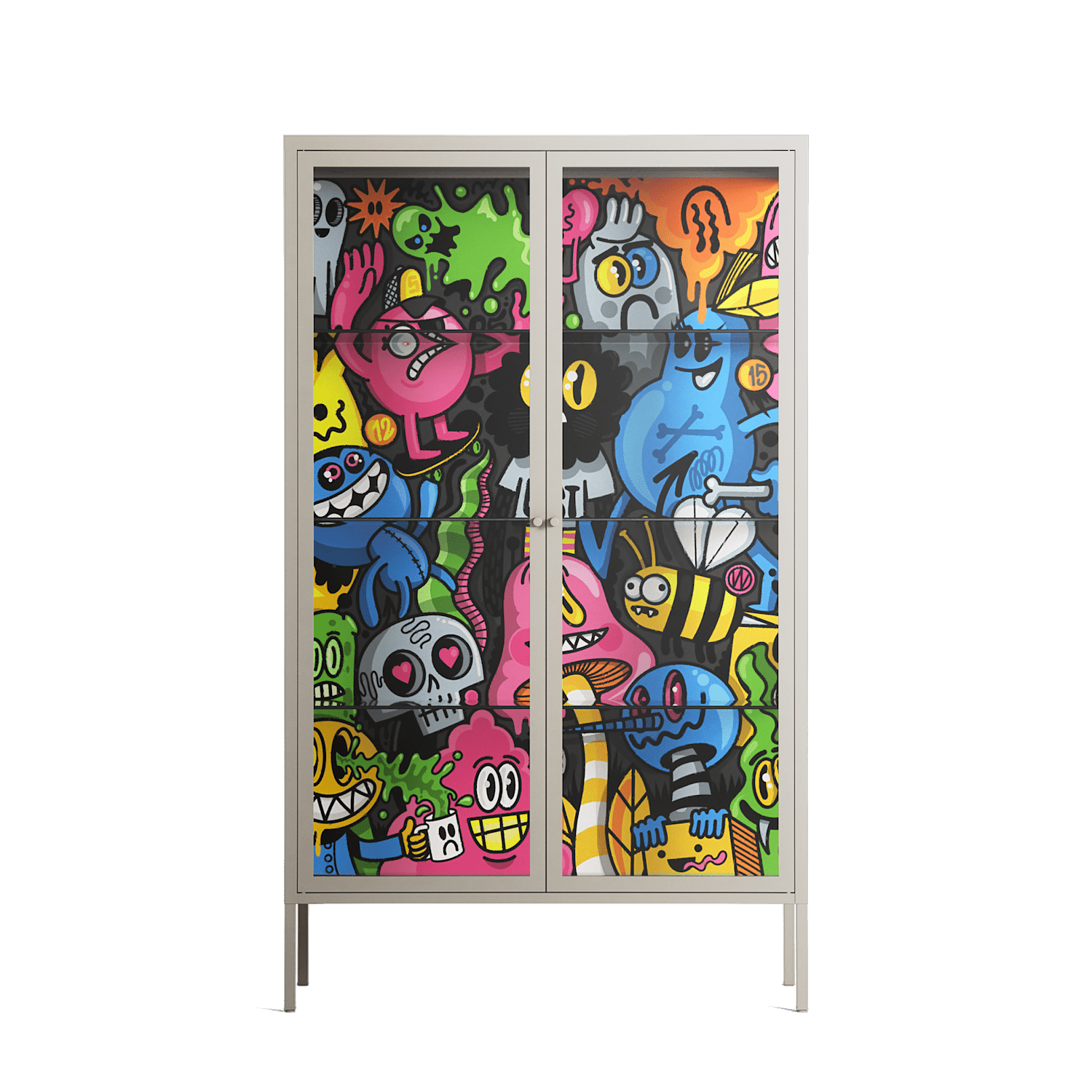 All The Good Guys - Cabinet - Craig Watkins - Pebble - Clear glass