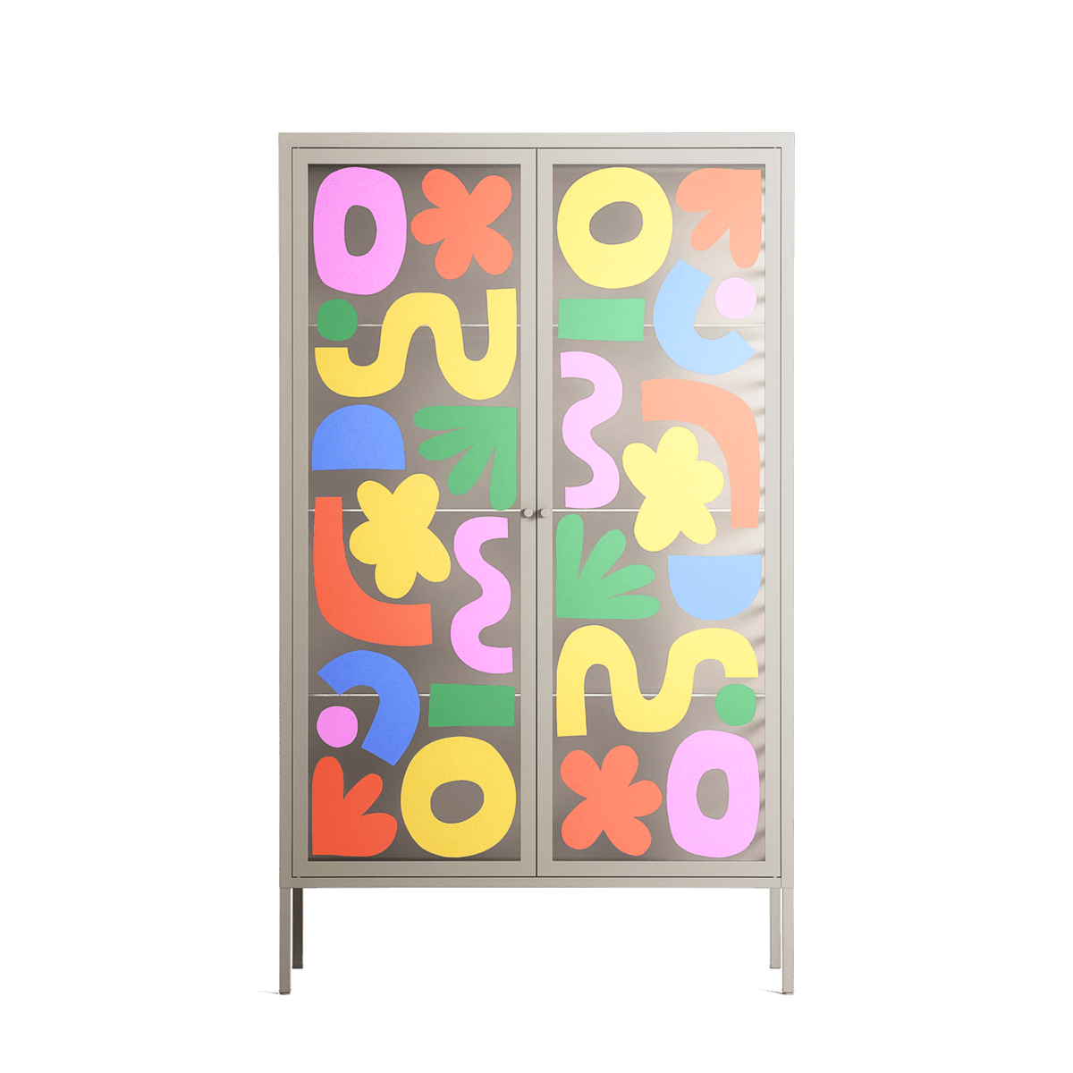 Fun Shapes - Cabinet - Sandra Hutter - Pebble - Overlay Glass