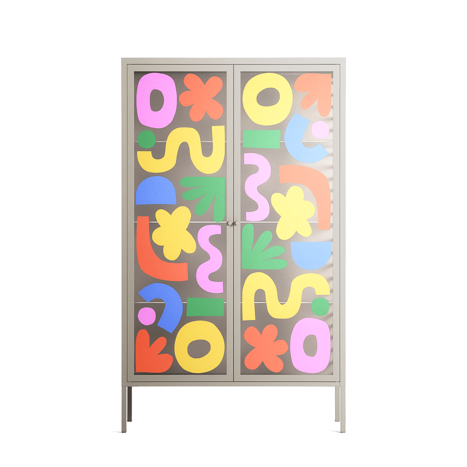 Fun Shapes - Cabinet - Sandra Hutter - Pebble - Overlay Glass